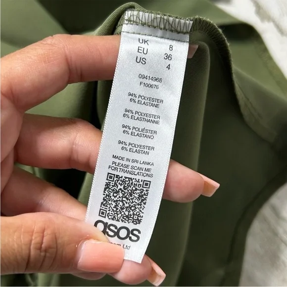 ASOS Kimono Sleeve V Neck Midi Pencil Dress Size 4 - Picture 5 of 7